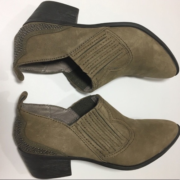 NWOT Sam Edelman Green Suede Studded Bootie - Picture 5 of 7